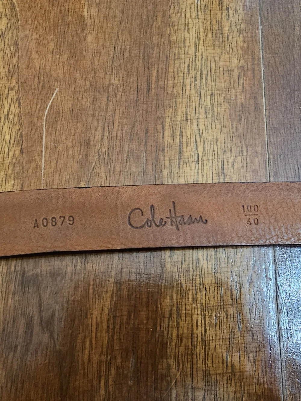Cole Haan Brown Leather Belt with Silver Buckle
